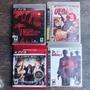 Playstation 3 Games Lot of 8 Godfather 2 Fallout Riptide Vegas Saints Hitman hm